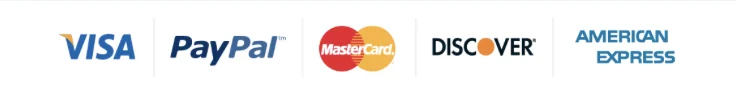 Accepted payment cards: Visa, Mastercard, American Express and Discover