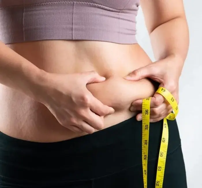 Measuring waistline fat that has resisted diet changes