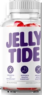 A single JellyTide bottle, a 30-day supply at one gummy a day
