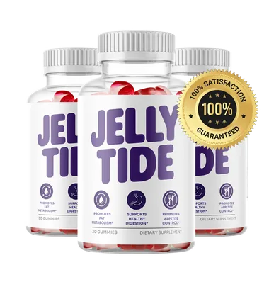 JellyTide bottles with the 100% satisfaction guarantee seal